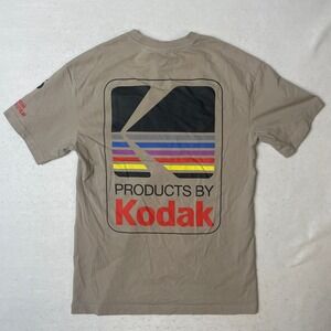H&M x Kodak T Shirt Mens XS Relaxed‎ Fit Photo Film Logo Graphic Beige Tee